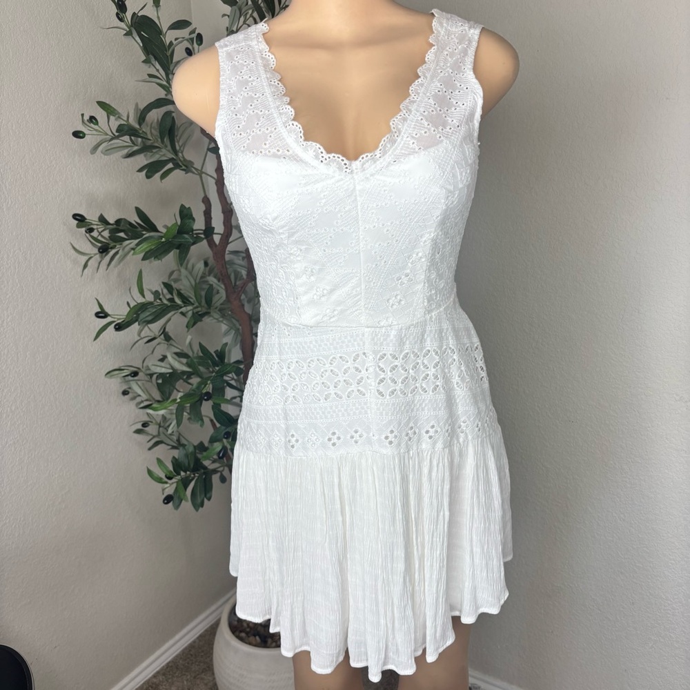 City Studio White Lace Mini Dress